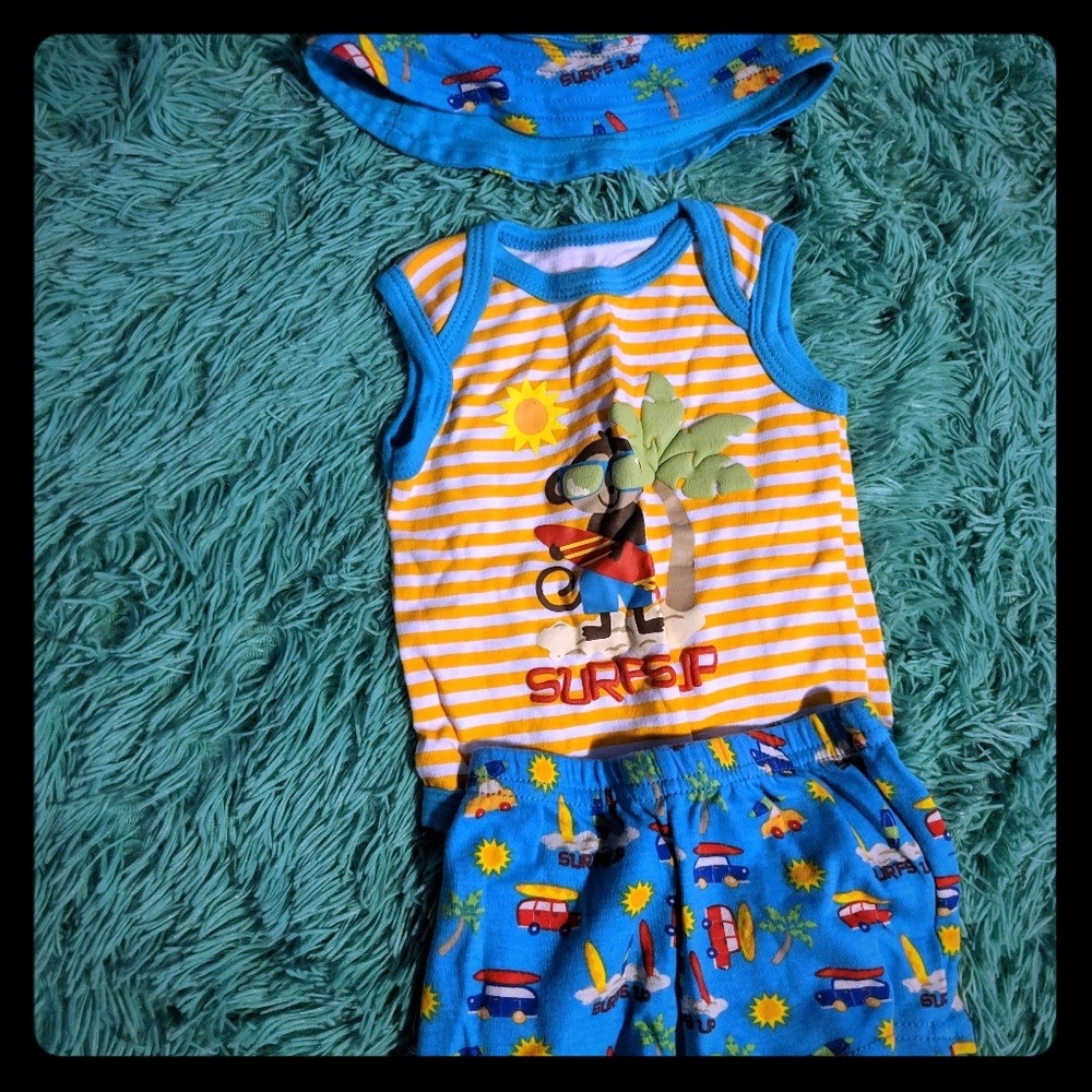 3-6 months baby boy summer outfit!